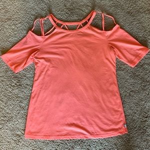 Neon cut-out tee shirt